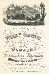 Tarjeta comercial, William Garth de English School