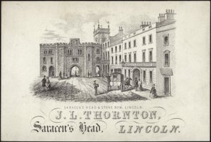 Tarjeta comercial de J L Thornton de English School