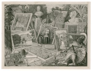 Tarjeta comercial de Robert Martin, promoviendo habilidades en el arte litográfico, 1830 de English School