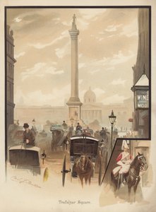 Trafalgar Square, Londres (cromolito)