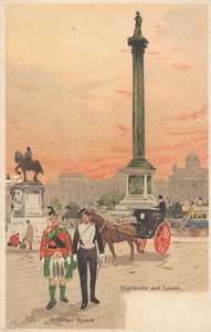 Trafalgar Square, Londres, Highlander y Lancero