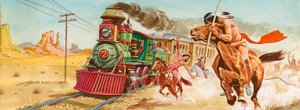 Tren atacado por indios rojos