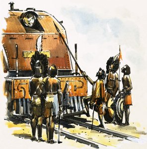 Tren con africanos de English School