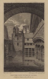 Puerta del Traidor, Torre de Londres (grabado) de English School