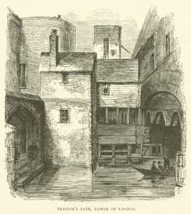 Puerta del Traidor, Torre de Londres (grabado) de English School