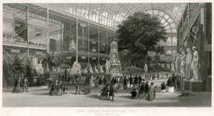 Transepto mirando al norte, Gran Exposición, 1851 de English School