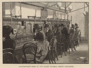 Sala de transmisores en el Exchange de Queen Victoria Street de English School