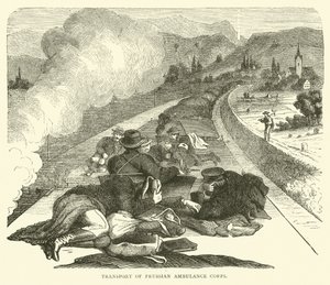 Transporte del Cuerpo de Ambulancias Prusiano, noviembre 1870 de English School