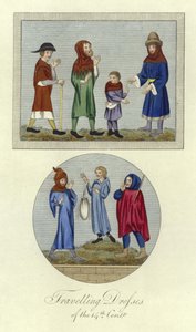 Vestidos de viaje del siglo XIV de English School