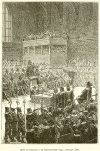 Juicio de Carlos I en Westminster Hall, enero de 1649 de English School
