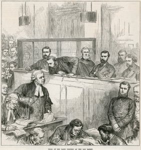 Juicio de los falsificadores de bancos en Old Bailey