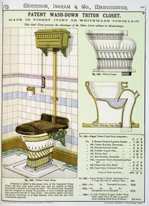 Triton Closet de un catálogo de artículos sanitarios producidos por Morrison, Ingram & Co., Manchester, publicado c.1890 de English School