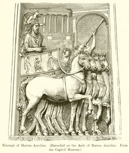 Triunfo de Marco Aurelio. (Bajo Relieve en el Arco de Marco Aurelio. Del Museo Capitolino) de English School