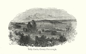 Castillo de Tully, condado de Fermanagh (grabado) de English School