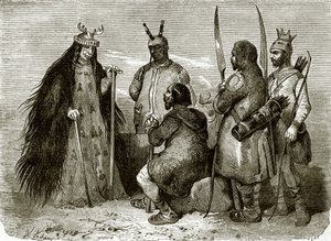 Hechicera tungusa y nativos de English School