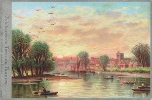 Ciudad de Twickenham en el río Támesis de English School