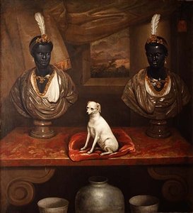 Dos bustos de moros y un terrier, c.1720