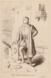 Tycho Brahe descubre la estrella (grabado) de English School