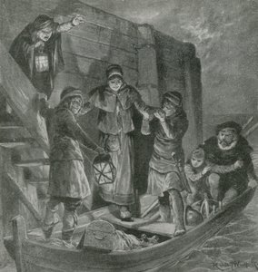 Tycho Brahe se aleja de su isla en la oscuridad de la noche de English School