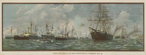 Tipos de la Armada en la Royal Naval Review de Spithead, 23 de julio (cromolito) de English School