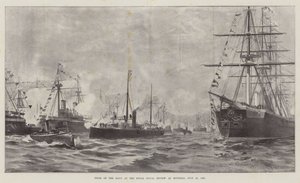 Tipos de la Armada en la Revisión Naval Real en Spithead, 23 de julio de 1887 de English School