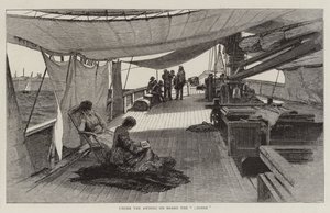 Bajo el toldo a bordo del "Undine" de English School