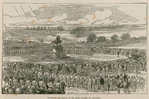 Inauguración de la estatua de Sir James Outram en Calcuta de English School