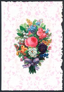 Tarjeta floral de felicitación del Día de San Valentín