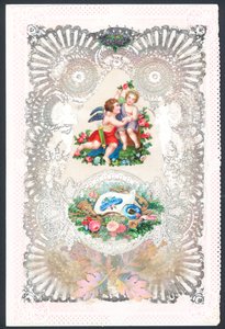 Tarjeta de felicitación del Día de San Valentín con Cupido de English School