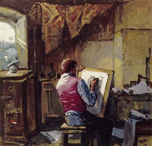 Van Gogh dejó su trabajo misionero en las minas y comenzó a dibujar en Bruselas de English School