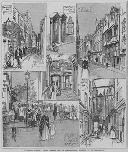 Londres desapareciendo: Clare Market y sus calles circundantes poco antes de la demolición de English School