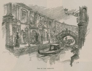 Venecia en Londres: Bocetos en Olympia - Una de las terrazas