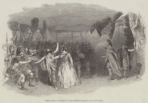 Ópera de Verdi "Attila," en el Teatro de Su Majestad, la Última Escena de English School