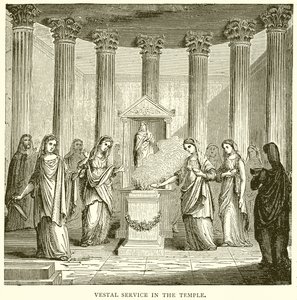Servicio vestal en el templo de English School