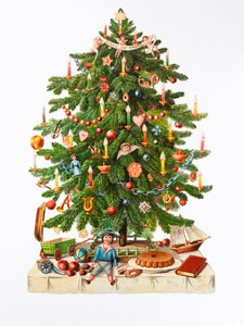 Tarjeta de Navidad victoriana, c.1880