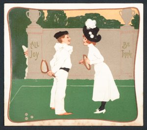 Tarjeta de felicitación victoriana - Toda la alegría sea tuya