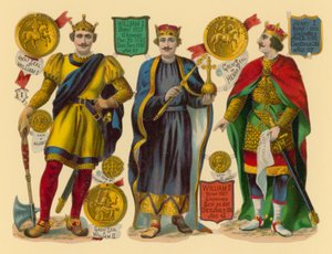 Recorte victoriano: Rey Guillermo I, Rey Guillermo II, Rey Enrique I