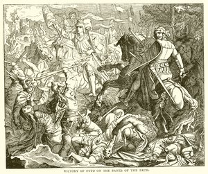 Victoria de Otón en las orillas del Lech de English School
