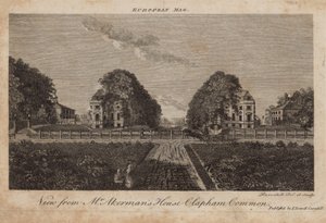Vista desde la casa del Sr. Ackerman, Clapham Common, Surrey de English School