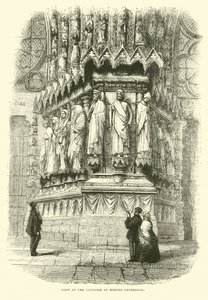 Vista en el interior de la Catedral de Reims, septiembre 1870 de English School