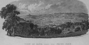 Vista de Bath, tomada cerca de Prior Park de English School