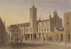 Vista de Bridge House en Bridge Yard, Tooley Street, 1846 de English School