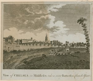 Vista de Chelsea en Middlesex tomada cerca del cementerio de la iglesia de Battersea