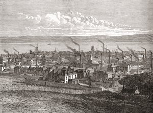 Vista de Dundee, Escocia, extraída de "Cities of the World", publicado hacia 1893 (grabado)