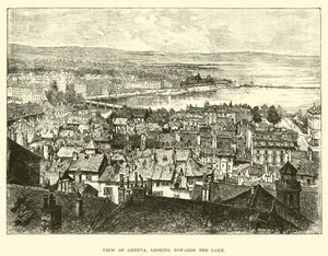 Vista de Ginebra, mirando hacia el lago de English School