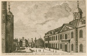 Vista del Gran Almacén en la Torre de Londres con armas para 100,000 hombres de English School