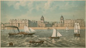 Vista del Hospital de Greenwich, Londres de English School