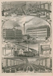 Vista de las obras de pianos de John Brinsmead and Sons de English School