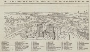 Vista de París, dada con The Illustrated London News (grabado) de English School