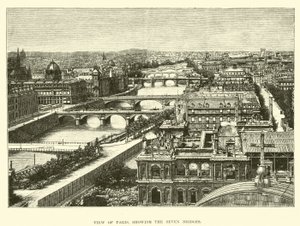 Vista de París, mostrando los siete puentes de English School